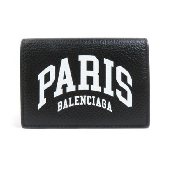 BALENCIAGA Tri Wallet Black Leather - Picture 1 of 5